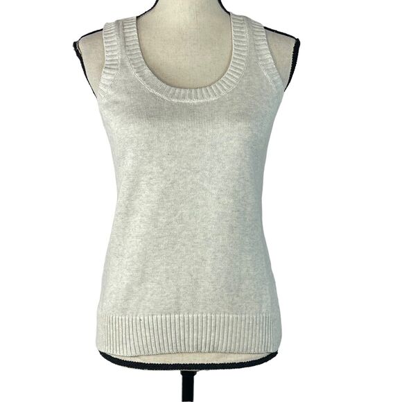 Style & Co Small Tank Sweater Sleeveless Scoop Neck Stretch Heathered Gray New - Picture 1 of 8